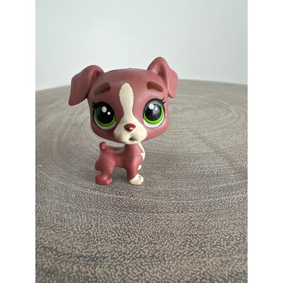 Littlest Pet Shop #0129 Brown Boxer Dog Pets in the City Calla Boxton LPS - Picture 1 of 5